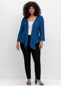 Damen Strickjacke, blau, Gr. 56, sheego by Joe Browns, 95% Polyacryl, 5% Elasthan, Strickjacken