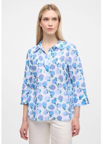 Eterna Damen Shirtbluse "LOOSE FIT", blau, modisch, Gr. 40, 38% Leinen, 62% Lyocell, Blusen