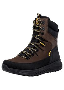 RIEKER SPORT Herren Winterboots, Gr. 41, braun, Leder, Lederimitat, Textil, sportlich, Schuhe, Schneeboots, Outdoorstiefelette in bequemer Form,