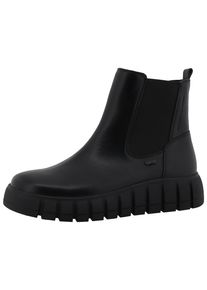 Tom Tailor Damen Chelseaboots, Gr. 36, schwarz, Lederimitat, Elastischer Einsatz, unifarben, klassisch, Schuhe, Keilstiefelette, Plateauboots mit