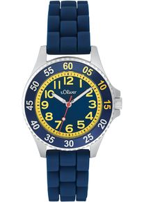 s.Oliver Kinder Quarzuhr, blau, Armbanduhren, Armbanduhr, Kinderuhr, analog, Silikonarmband, Geschenkidee