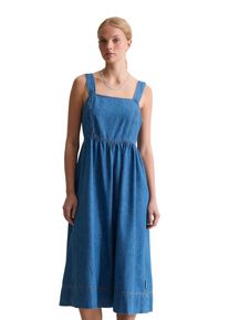 Marc O'Polo Damen Jeanskleid "mit recyeltem Leinen-Garn", blau, Gr. L, MARC O'POLO DENIM, unifarben, Obermaterial: 47% Baumwolle, 33% Lyocell, 20% Leinen, Kleider