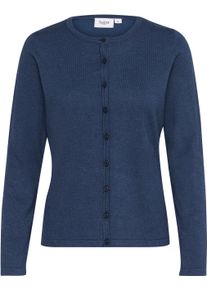 Saint Tropez Damen Strickjacke "A8661, MilaSZ R-Neck Cardigan", blau, modisch, Gr. S, meliert, Strick, Obermaterial: 80% Viskose, 20% Polyacryl,