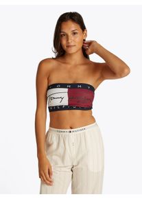 Damen Bandeau-BH "BANDEAU", Tommy Hilfiger Underwear, Gr. XL, blau, Jersey, Obermaterial: 90% Baumwolle, 10% Elasthan, colorblocking, casual, BHs, in