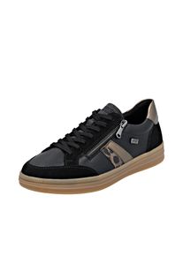 Remonte Damen Plateausneaker "Elisabeth Hurley-Collection", Gr. 39, schwarz, Glattleder, Veloursleder, sportlich, Schuhe, Schnürschuh, Halbschuh mit