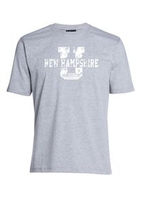 Herren T-Shirt "NEW HAMPSHIRE", grau, casual, Gr. XXL, Ahorn Sportswear, bedruckt, 80% Baumwolle, 20% Polyester, Shirts, mit großem Frontprint und