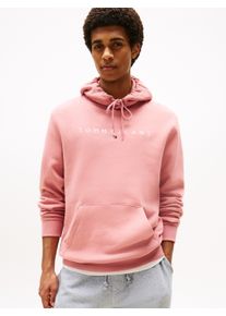 Tommy Jeans Herren Hoodie "TJM REG LINEAR LOGO HOODIE EXT"tahiti berry, casual, Gr. S, unifarben, Sweatware, Obermaterial: 80% Baumwolle, 20%