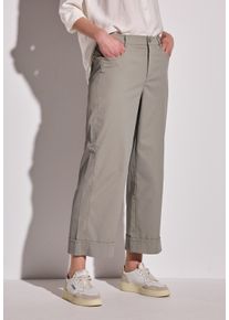 Street One Damen Stoffhose, grau, casual, Gr. 34, unifarben, Stoff, 77% Polyester, 20% Baumwolle, 3% Leinen, Hosen, High Waist