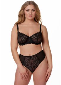 After Eden D-cup & up Damen Panty "BO", AFTER EDEN D-CUP & UP, Gr. XL, schwarz, Obermaterial: 86% Polyamid, 14% Elasthan, unifarben, Unterhosen, mit floraler