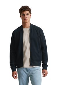 Marc O'Polo MARC O'POLO Herren Sweatjacke "aus Bio-Baumwolle mit Struktur", blau, sportlich, Gr. XXXL, unifarben, Obermaterial: 100% Baumwolle, Sweatjacken
