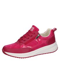 Waldläufer WALDLÄUFER Damen Plateausneaker "H-MARA", Gr. 4, pink, Leder, Textil, casual, Schuhe, Schnürschuh, Halbschuh, Freizeitsneaker in Komfortweite H