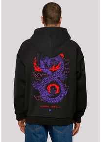 F4NT4STIC Herren Kapuzenpullover "Drache Feuer Japan", schwarz, casual, Gr. XXL, Obermaterial: 100% Baumwolle, Pullover, Print