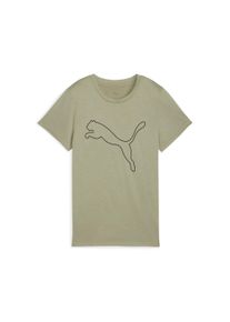 Puma Damen Trainingsshirt "W TAD ESSENTIAL HEATHER LOGO TEE"lux army heather, sportlich, Gr. XL, Jersey, Obermaterial: 100% Polyester, Shirts