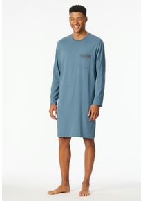 Schiesser Herren Nachthemd ""Comfort Nightwear"", Gr. 48, grau, Single Jersey, Obermaterial: 100% Baumwolle, casual, Kleider, Brusttasche mit