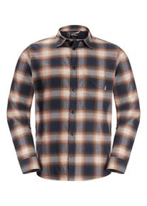 Jack Wolfskin Herren Flanellhemd "WANDERWEG SHIRT M", blau, Gr. L, Hauptmaterial: 100% Polyester, Hemden