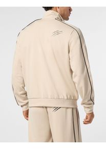 Plein Sport Herren Yoga-Sweatjacke "Sweatjacke"06, beige, Gr. XXL, Obermaterial: 92% Polyester, 8% Elasthan, Sweatjacken