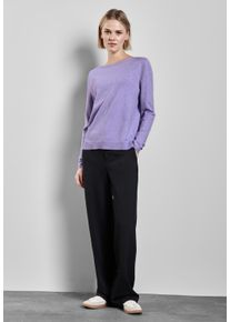 Street One Damen Strickpulloverviola lila meliert, casual, Gr. 40, unifarben, Stoff, 50% Viskose, 28% Polyester, 22% Polyamid, Pullover, aus