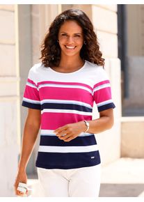 Casual Looks Damen Kurzarmshirt "Ringelshirt", bunt, Gr. 38, gemustert, mehrfarbig, gestreift, 100% Baumwolle, Shirts