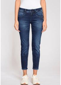 Gang Damen Relax-fit-Jeans "94AMELIE CROPPED", blau, casual, Gr. 30, Denim/Jeans, Obermaterial: 98% Baumwolle, 2% Elasthan, Jeans, in 5-Pocket-Style