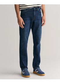 Gant Herren Slim-fit-Jeans "SLIM Gant JEANS", blau, casual, Gr. 36, Denim/Jeans, Obermaterial: 97% Baumwolle, 2% Polyester, 1% Elasthan, Jeans