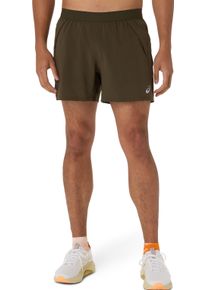 asics Herren Laufshorts "ROAD 5IN SHORT"braun stone, sportlich, Gr. L, Obermaterial: 100% Polyester, Hosen