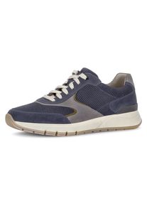 Pius Gabor Herren Keilsneaker, Gr. 12, blau, Veloursleder, sportlich, Schuhe, Freizeitschuh, Halbschuh, Schnürschuh mit Kontrastbesätzen, G-Weite