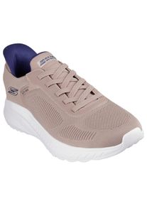 Skechers Herren Slip-On Sneaker "BOBS SQUAD CHAOS-SOLID STEP", Gr. 47,5, grau, Textil, sportlich, Schuhe, Schlupfschuh, Slipper, Sneaker zum Schlupfen