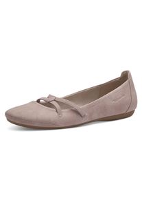 Tamaris Damen Ballerina "Caterina", Gr. 38, rosa, Lederimitat, sportlich, Schuhe, Flats, Festtagsmode, Slipper mit Gummizugriemchen