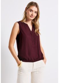 Street One Damen Blusentop, rot, casual, Gr. 46, unifarben, Stoff, 100% Viskose, Blusen