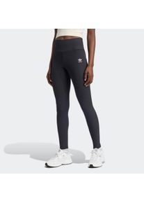 Damen Leggings "ESS HW LEGGINGS", schwarz, sportlich, Gr. XS, adidas originals, Obermaterial: 43% Baumwolle, 43% Viskose, 14% Elasthan, Hosen,