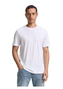 Tom Tailor Herren T-Shirtweiß2, modisch, Gr. XL, unifarben, Single Jersey, Obermaterial: 100% Baumwolle, Shirts