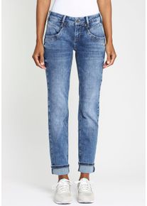 Gang Damen Slim-fit-Jeans "94JOJO", blau, casual, Gr. 31, leichte Abriebeffekte, unifarben, Denim/Jeans, Obermaterial: 81% Baumwolle, 17% Polyester,
