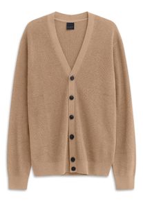 Bugatti Herren Cardigan "Regular Fit"40, beige, casual, Gr. 4XL, unifarben, Strick, 50% Baumwolle, 50% Polyester, Strickjacken, mit V-Ausschnitt und