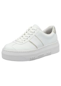 Rieker Damen Plateausneaker, Gr. 41, silber, Lederimitat, sportlich, Schuhe, Schnürschuh, Halbschuh, Freizeitschuh mit gepolstertem Schaftrand