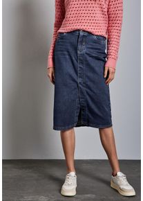 Street One Damen Jeansrock, blau, casual, Gr. 36, unifarben, Web, 99% Baumwolle, 1% Elasthan, Röcke, aus Baumwolle mit Stretchanteil