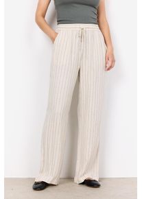 soyaconcept Damen Stoffhose "SC-POULA 2-B"cream combi, modisch, Gr. XL, gemustert, Web, Obermaterial: 70% Viskose, 30% Leinen, Hosen