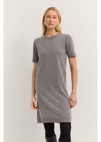 Bugatti Damen Strickkleid "Rundhalsausschnitt"250, grau, Gr. M, unifarben, 40% Wolle, 30% Viskose, 20% Polyamid, 10% Kaschmir, Kleider, aus einem