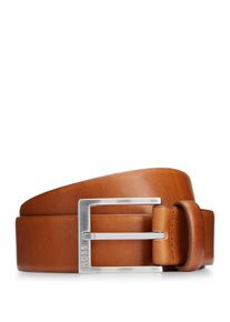 BOSS Damen Ledergürtel, braun, elegant,klassisch,modisch, Gr. 100, unifarben, Leder, Gürtel, mit eckiger Schließe und eingraviertem Logo