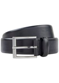 BOSS Damen Ledergürtel, schwarz, elegant,klassisch,modisch, Gr. 110, unifarben, Leder, Gürtel, mit eckiger Schließe und eingraviertem Logo