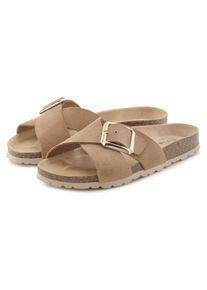 ELBSAND Damen Pantolette "Mule, Sandale, offener Schuh", Gr. 41, beige, Obermaterial: 100% Rindsleder. Decksohle: 100% Rindsleder. Laufsohle: 100%