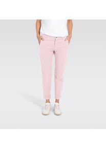 MAC Damen Chinohose "CHINO turn up", pink, casual, Gr. 44, Web, Obermaterial: 97% Baumwolle, 3% Elasthan, Hosen, mit dezentem Glanz, elegant und