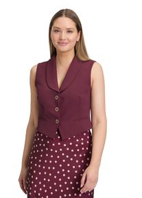 Vera Mont Damen Strickweste "Vera Mont Sommerweste mit Kragen"deep dahlia, Gr. 46, Obermaterial: 96% Polyester, 4% Elasthan. Futter: 100% Polyester.,