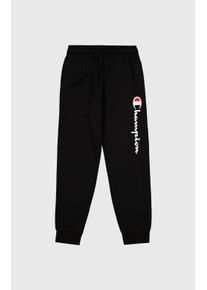 Champion Kinder Jogginghose, schwarz, sportlich, Gr. L, Sweatware, Obermaterial: 73% Baumwolle, 27% Polyester, Hosen, für Kinder