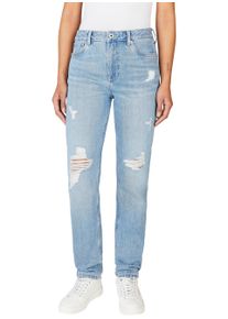 Pepe Jeans Damen High-waist-Jeans "TAPERED JEANS HW", blau, casual, Gr. 25, Destroyed-Effekte, Denim/Jeans, Obermaterial: 100% Baumwolle, Jeans