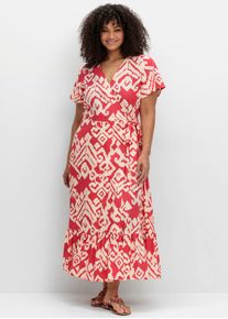 Damen Maxikleid "Maxikleid", orange, Gr. 44, sheego by Joe Browns, geblümt, gemustert, 100% Viskose, Kleider