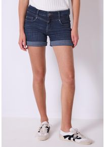 Damen Gerade Jeansdunkelblau wash, casual, Gr. 30, STREET ONE STUDIO, unifarben, Jeans, 85% Baumwolle, 9% Polyester, 4% Elastomultiester, 2%
