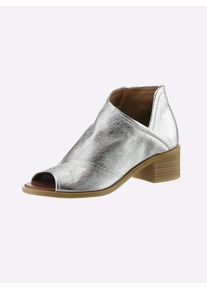 Andrea Conti Damen Sandalette, Gr. 38, silber, Leder, Leder, modisch, Schuhe