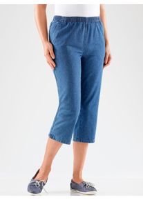 Classic Basics Damen Caprijeans, blau, Gr. 38, unifarben, 100% Baumwolle, Jeans