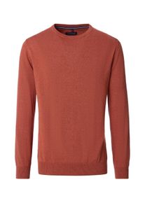 Casamoda Herren Strickpullover "Casamoda Pullover uni", orange, Gr. S, 72% Baumwolle, 28% Leinen, Pullover