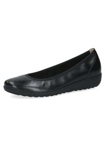 Caprice Damen Ballerina, Gr. 40, schwarz, Leder, elegant, Schuhe, Keilpumps, Slipper mit Walking on Air Bubble Sohle